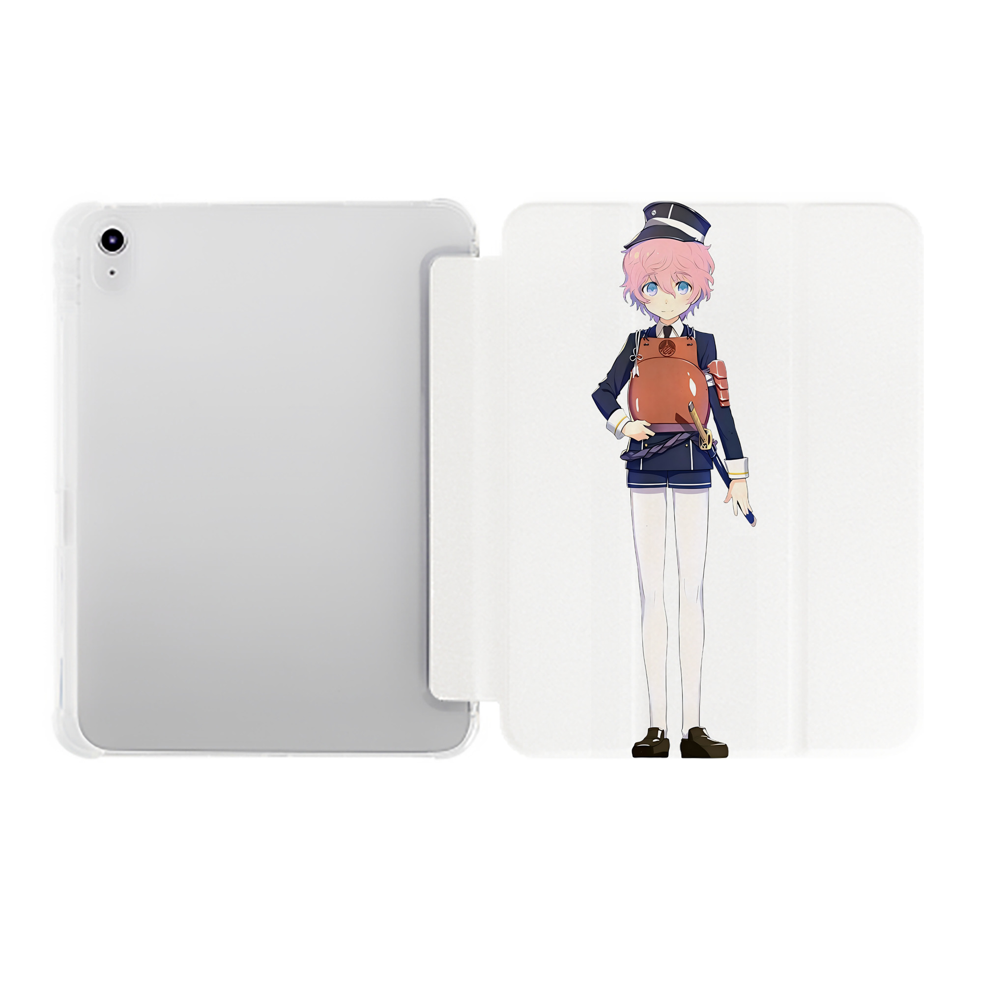 （画像用） 刀剣乱舞 Touken Ranbu IPad ケース ペン収納付き 三つ折りスタンド PUレザー×シリコン 対応機種9.5/10.5/10.9インチ